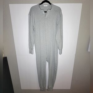 HOTOUCH Gray Long Sleeve Lounge Jumpsuit W/back flap— Size L